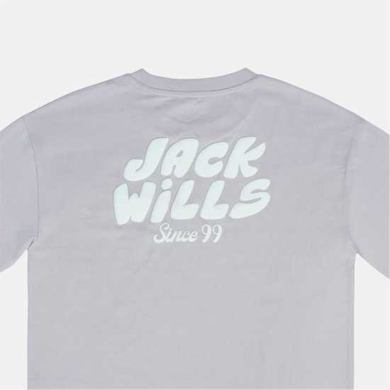 Jack Wills Kids' Cotton Short Sleeve Crew Neck T-Shirt Lilac Jack Wills Kids' Cotton Short Sleeve Crew Neck T-Shirt Lilac