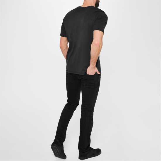 Airwalk Мъжка Тениска Graphic T Shirt Mens Black - Мъжко облекло за едри хора