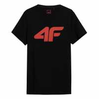 4F Big Logo T-Shirt Black Мъжки ризи