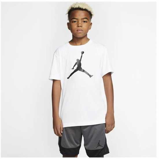 Тениска Момчета Air Jordan T Shirt Junior Boys White Детски тениски и фланелки