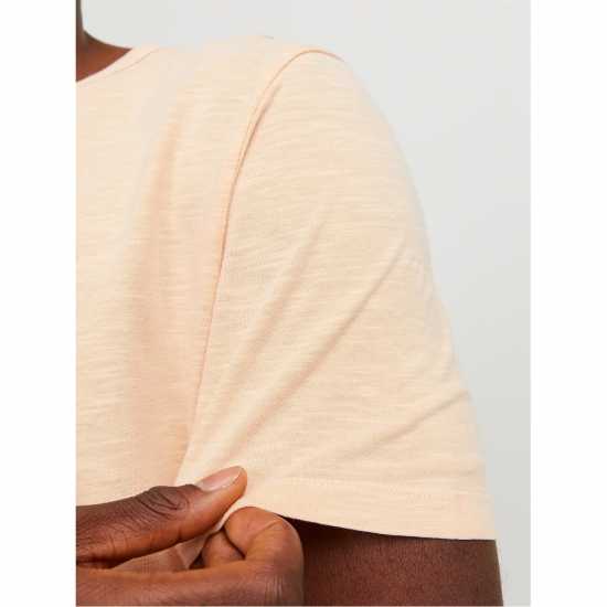 Мъжка Риза Jack And Jones Split Neck T-Shirt Mens Абрикосов лед 