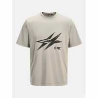 Jack and Jones Men's Logo Oversized T-Shirt Gray Flannel 