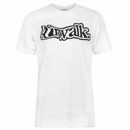 Airwalk Мъжка Тениска Wave Logo T Shirt Mens White - Мъжки ризи