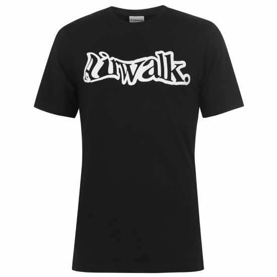 Airwalk Мъжка Тениска Wave Logo T Shirt Mens Black - Мъжки ризи