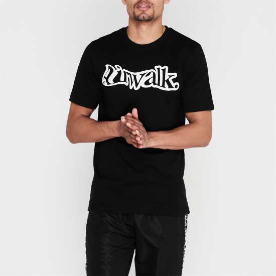 Airwalk Мъжка Тениска Wave Logo T Shirt Mens Black Мъжки ризи