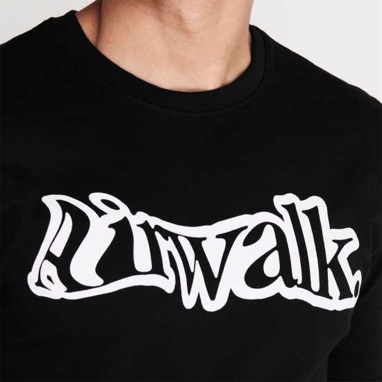 Airwalk Мъжка Тениска Wave Logo T Shirt Mens Black - Мъжки ризи