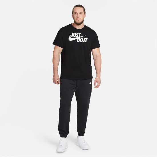 Nike Just Do It Swoosh T-Shirt Mens Черно/Бяло Nike Just Do It Swoosh T-Shirt Mens Черно/Бяло