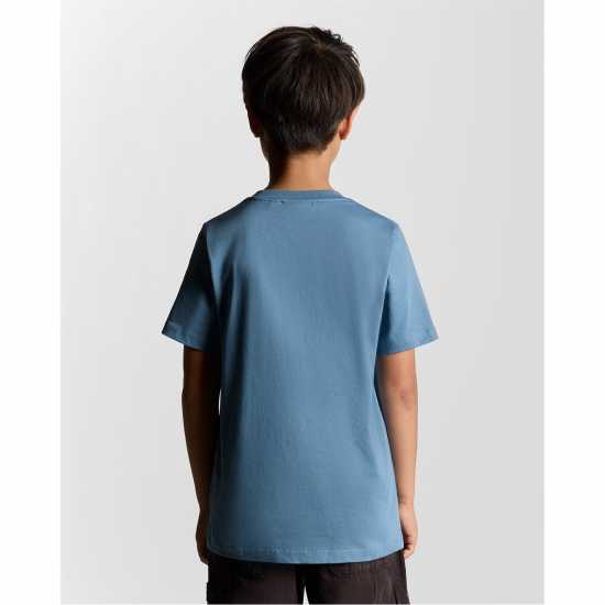 Lyle And Scott Kids' Regular Fit Sports T-Shirt Ocean Sky 