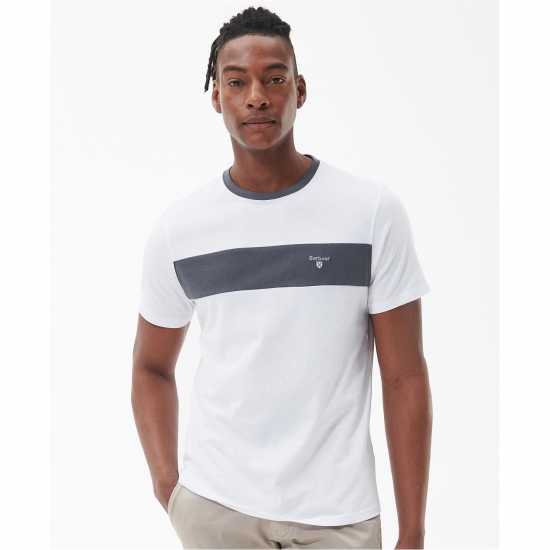 Barbour Steaford Panel T-Shirt White 