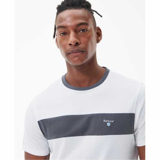 Barbour Steaford Panel T-Shirt White 