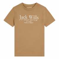 Jack Wills Jw Script Tee Jn99 Tannin Детски тениски и фланелки