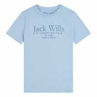 Jack Wills Jw Script Tee Jn99 Cashmere Blue Детски тениски и фланелки