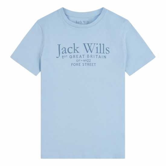 Jack Wills Jw Script Tee Jn99 Cashmere Blue Детски тениски и фланелки