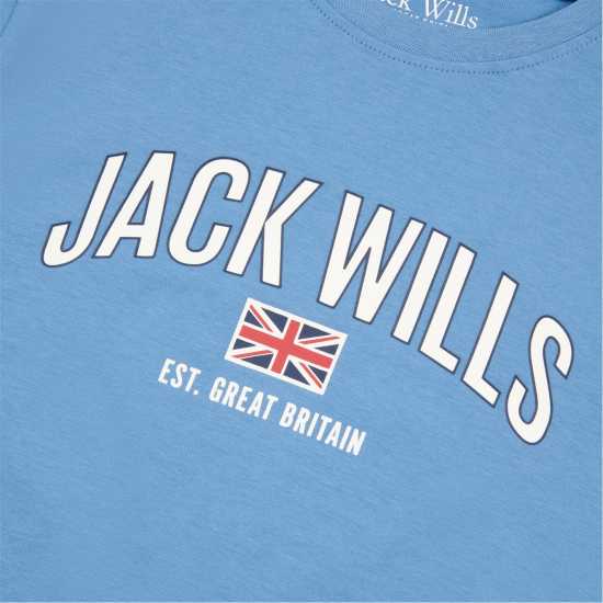 Jack Wills Flag Drop Shldr T Jn99 Riverside Детски тениски и фланелки