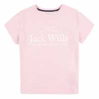 Jack Wills Jw Script Tee Jn99 Pink Lady Marl Детски тениски и фланелки