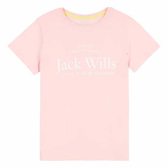 Jack Wills Jw Script Tee Jn99 Crystal Rose Детски тениски и фланелки