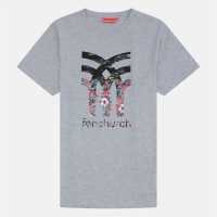 Fenchurch Men's Prinevil Regular Fit T-Shirt Сив марл
