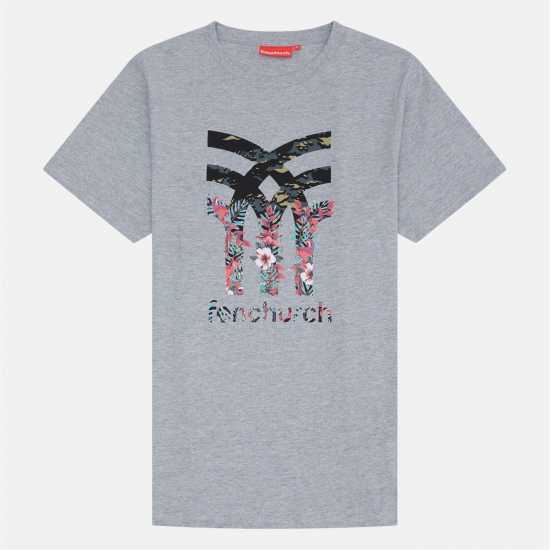 Fenchurch Men's Prinevil Regular Fit T-Shirt Сив марл 