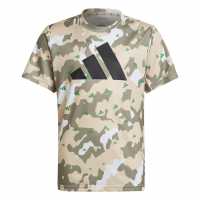 Adidas Train Essentials Camouflage Print T-Shirt Junior  Детски тениски и фланелки