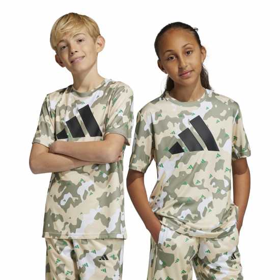 Adidas Train Essentials Camouflage Print T-Shirt Junior  Детски тениски и фланелки