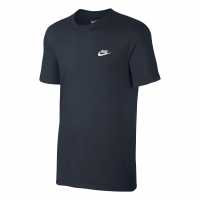 Nike Sportswear Club Men's T-Shirt Navy Мъжко облекло за едри хора