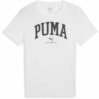 Puma Squad Big Graphic Tee B T-Shirt Unisex Kids Пума Бяло Детски тениски и фланелки
