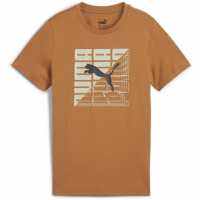 Puma Graphics Tee 1 B T-Shirt Unisex Kids Карамел Детски тениски и фланелки