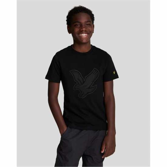 Lyle And Scott Kids' Graphic Regular Fit T-Shirt Черен Z865 Lyle And Scott Kids' Graphic Regular Fit T-Shirt Черен Z865