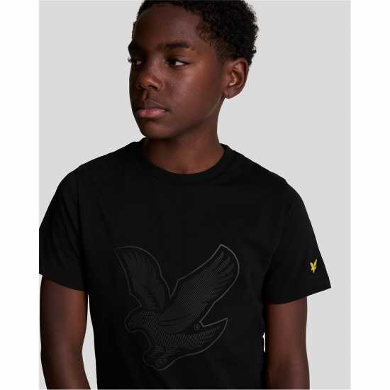 Lyle And Scott Kids' Graphic Regular Fit T-Shirt Черен Z865 Lyle And Scott Kids' Graphic Regular Fit T-Shirt Черен Z865
