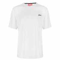 Slazenger Мъжка Риза Plain T-Shirt Mens Бяло Мъжко облекло за едри хора