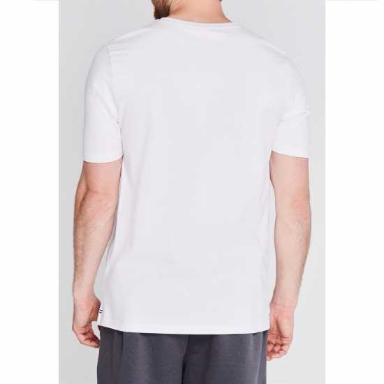 Slazenger Мъжка Тениска Plain T Shirt Mens White Мъжко облекло за едри хора
