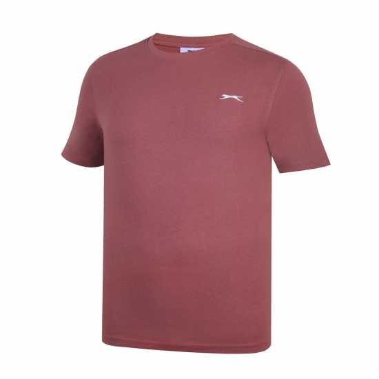 Slazenger Мъжка Тениска Plain T Shirt Mens Rose Мъжко облекло за едри хора