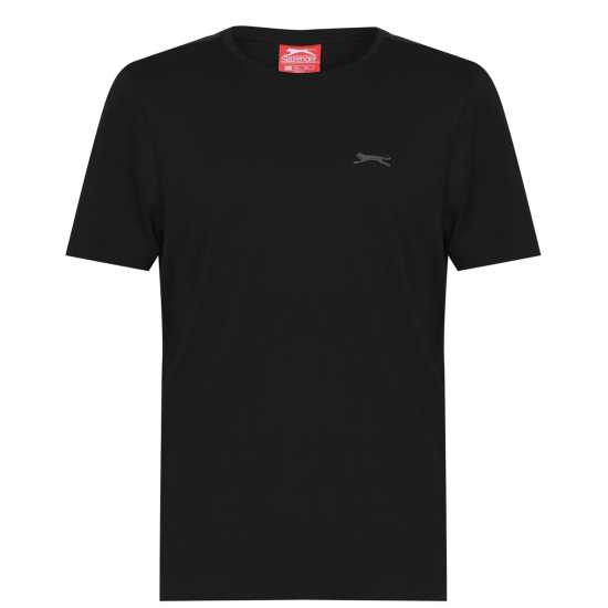 Мъжки тениски и фланелки Slazenger Мъжка Риза Plain T-Shirt Mens Черно Slazenger Мъжка Риза Plain T-Shirt Mens Черно Мъжки тениски и фланелки
