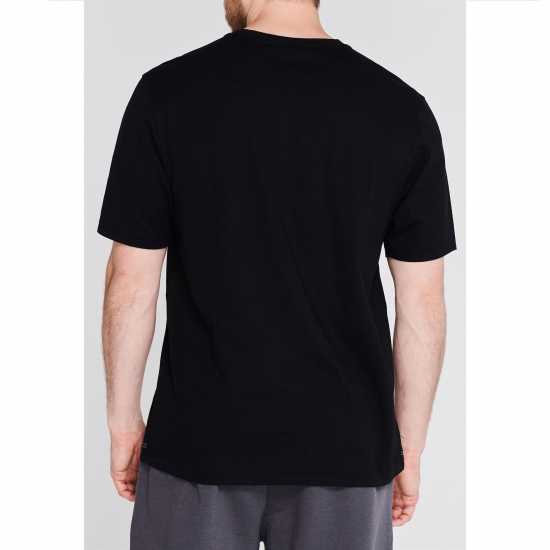 Slazenger Мъжка Тениска Plain T Shirt Mens Black Мъжко облекло за едри хора