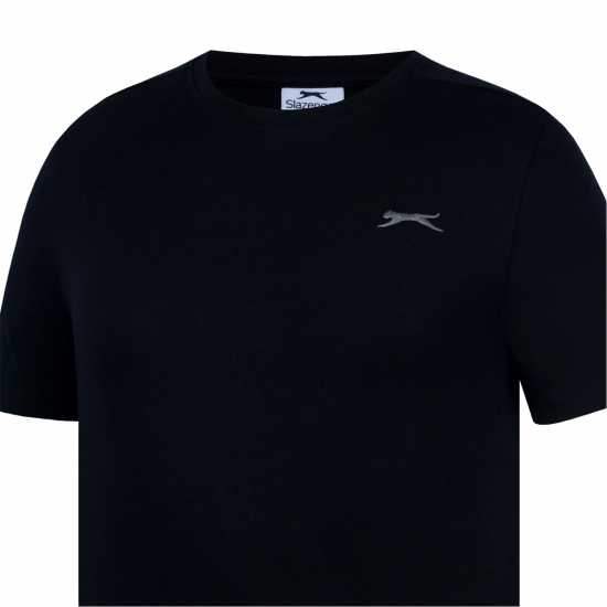 Мъжки тениски и фланелки Slazenger Мъжка Риза Plain T-Shirt Mens Черно Slazenger Мъжка Риза Plain T-Shirt Mens Черно Мъжки тениски и фланелки