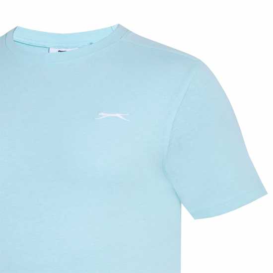Slazenger Мъжка Тениска Plain T Shirt Mens Light Blue Мъжко облекло за едри хора