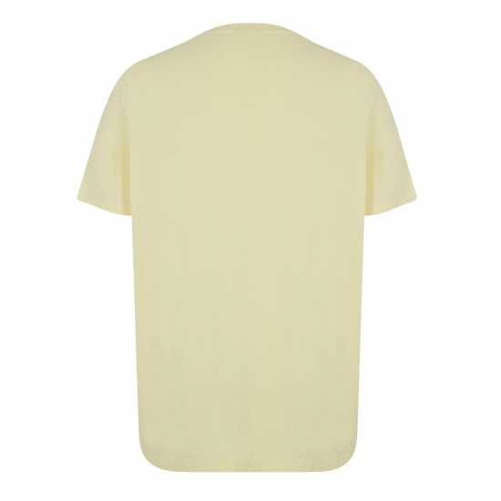 Slazenger Мъжка Тениска Plain T Shirt Mens Pastel Yellow Мъжко облекло за едри хора