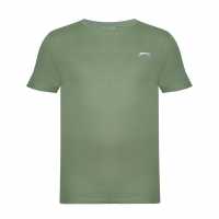 Slazenger Мъжка Тениска Plain T Shirt Mens Oil Green 