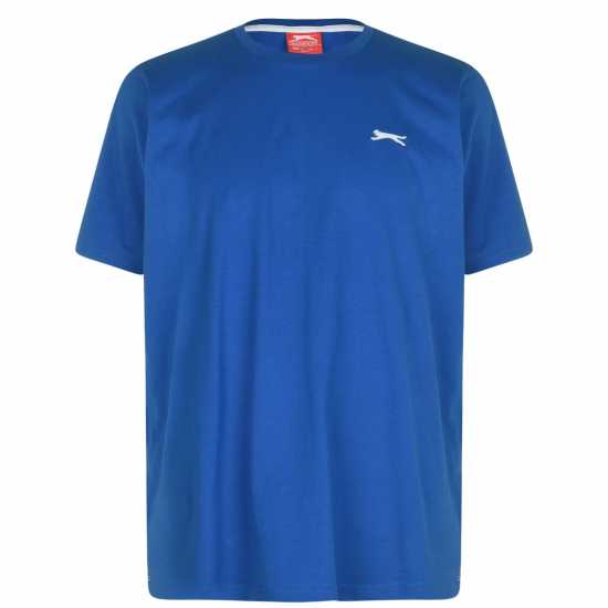 Slazenger Мъжка Тениска Plain T Shirt Mens Royal Blue Мъжко облекло за едри хора
