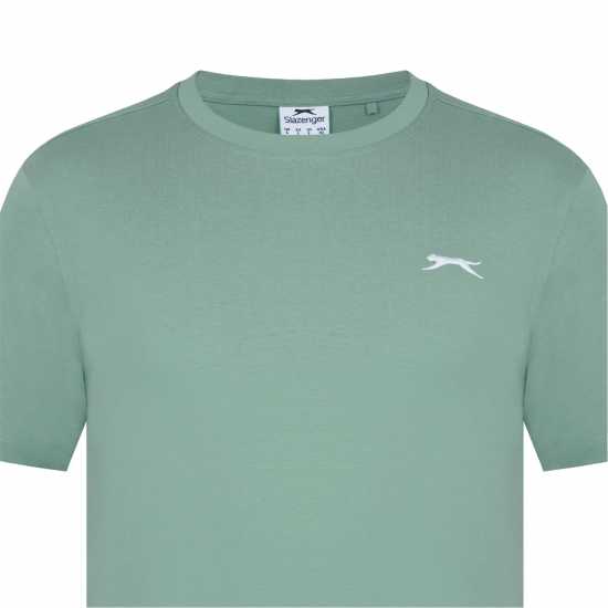 Slazenger Мъжка Риза Plain T-Shirt Mens Pistachio Мъжки потници