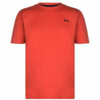 Slazenger Мъжка Риза Plain T-Shirt Mens Червено Мъжко облекло за едри хора