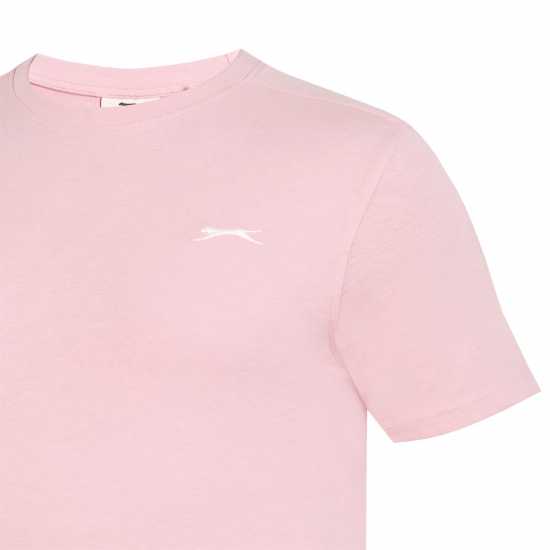 Slazenger Мъжка Тениска Plain T Shirt Mens Pink Мъжко облекло за едри хора