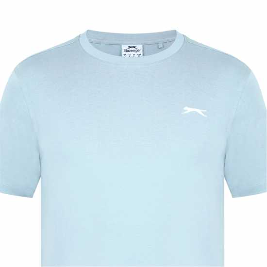 Slazenger Мъжка Риза Plain T-Shirt Mens Powder Blue Мъжки потници