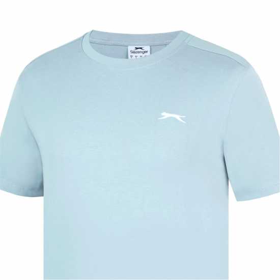 Slazenger Мъжка Риза Plain T-Shirt Mens Powder Blue Мъжки потници