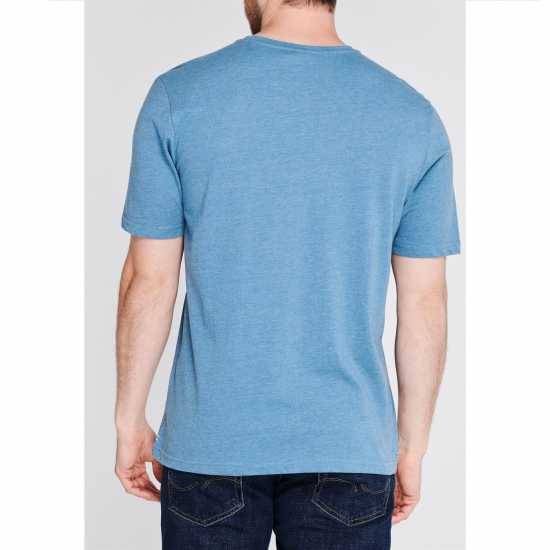 Slazenger Мъжка Тениска Plain T Shirt Mens Denim Marl - Мъжко облекло за едри хора