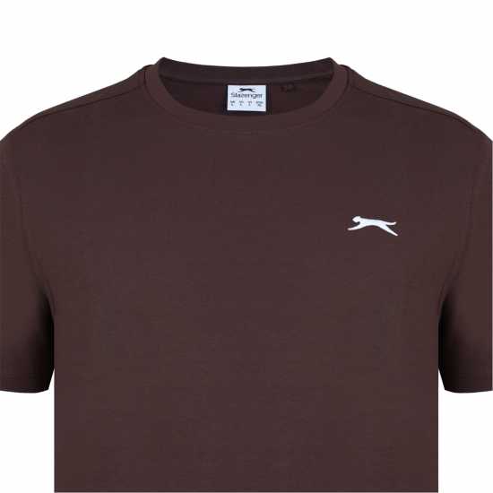 Slazenger Мъжка Риза Plain T-Shirt Mens Chocolate Brown Мъжки тениски и фланелки