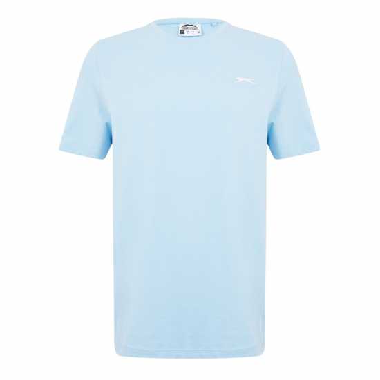 Slazenger Мъжка Тениска Plain T Shirt Mens Pastel Blue Мъжко облекло за едри хора