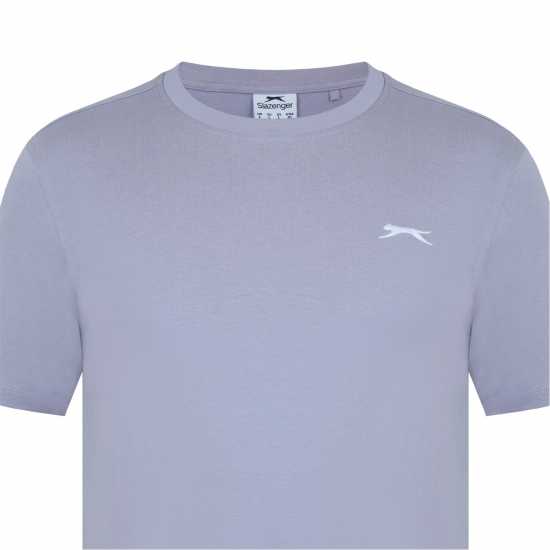 Slazenger Мъжка Риза Plain T-Shirt Mens Прахосана лавандула Мъжки потници