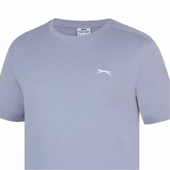 Slazenger Мъжка Риза Plain T-Shirt Mens Прахосана лавандула Мъжки потници