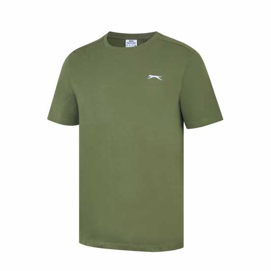 Slazenger Мъжка Риза Plain T-Shirt Mens Khaki Мъжки тениски и фланелки
